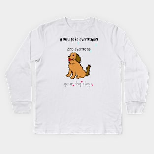 Giftideas with dog and saying Kids Long Sleeve T-Shirt